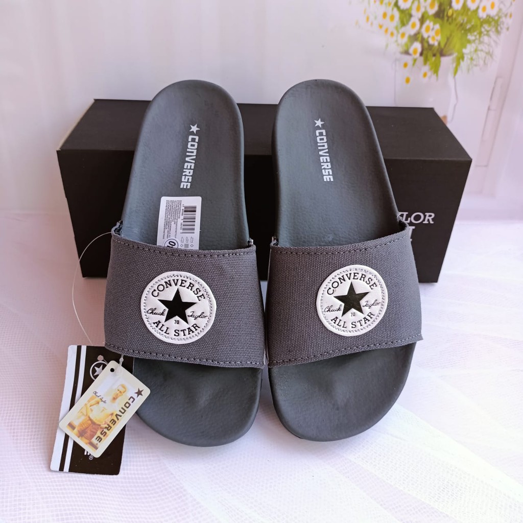 SANDAL SLOP CONVERSE SANDAL SLOP ALLSTARS KEREN SANDAL SLOP MURAH PERIA/WANITA-abu