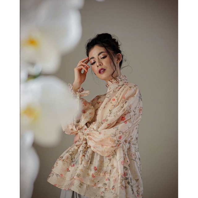 NONA.IND Vintage Top Floral Peach