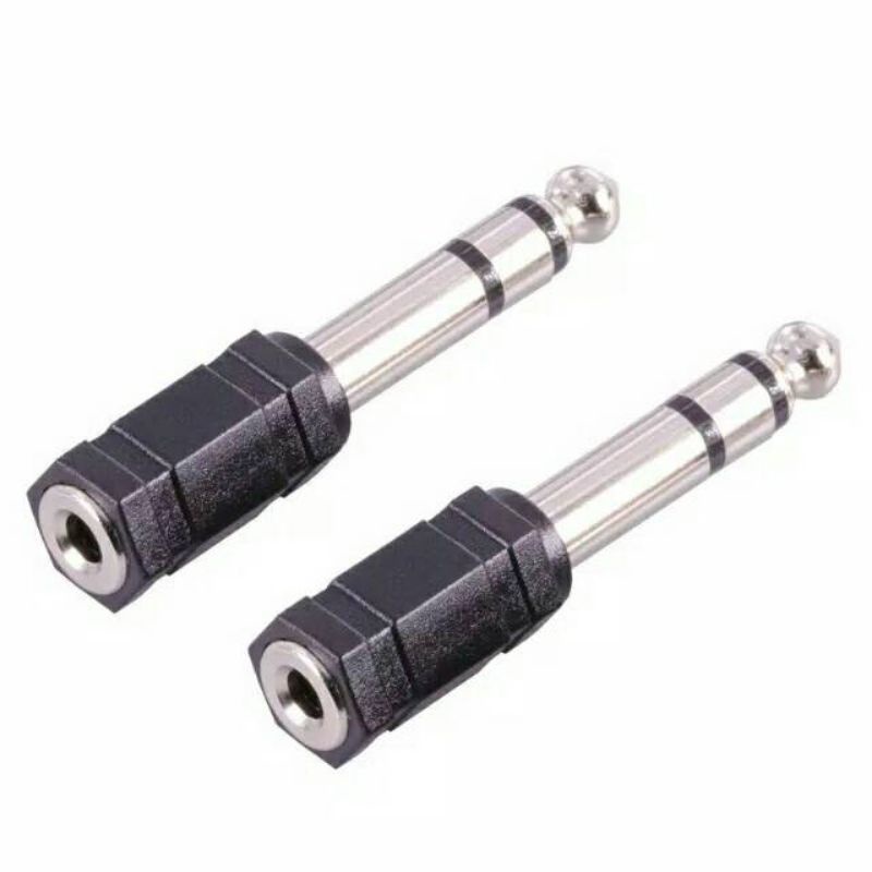 Perubah jack 3.5mm To 6.35mm Sambungan HP ke mic speaker sound plug connector converter - S99