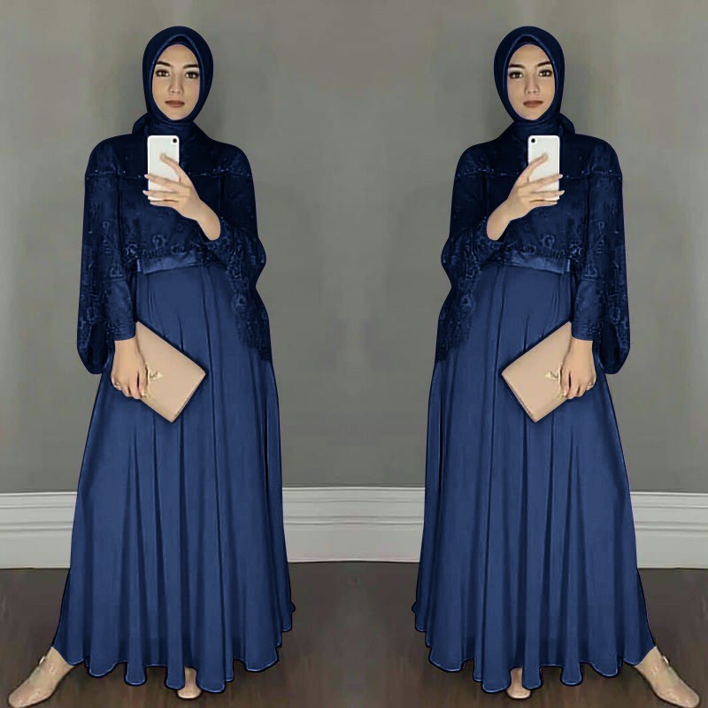 XC - Maxi Chikita Wanita / Maxi Dress Terbaru / Maxi Populer / Maxi Trendy Kekinian / Fashion Muslim-Navy