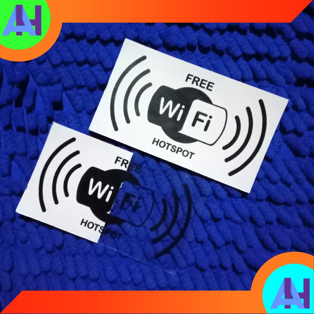 

(isi 10) Sticker Free Wifi Area. Sticker Wifi. Sticker Wifi Gratis. Free
