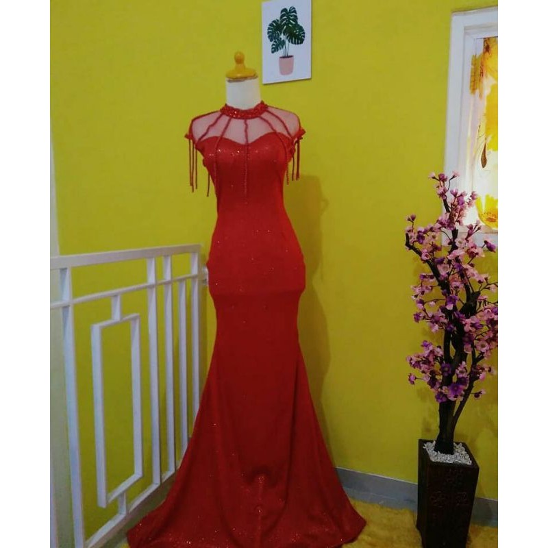 RNDGaun penyanyi glitter/baju panggung/baju pesta
