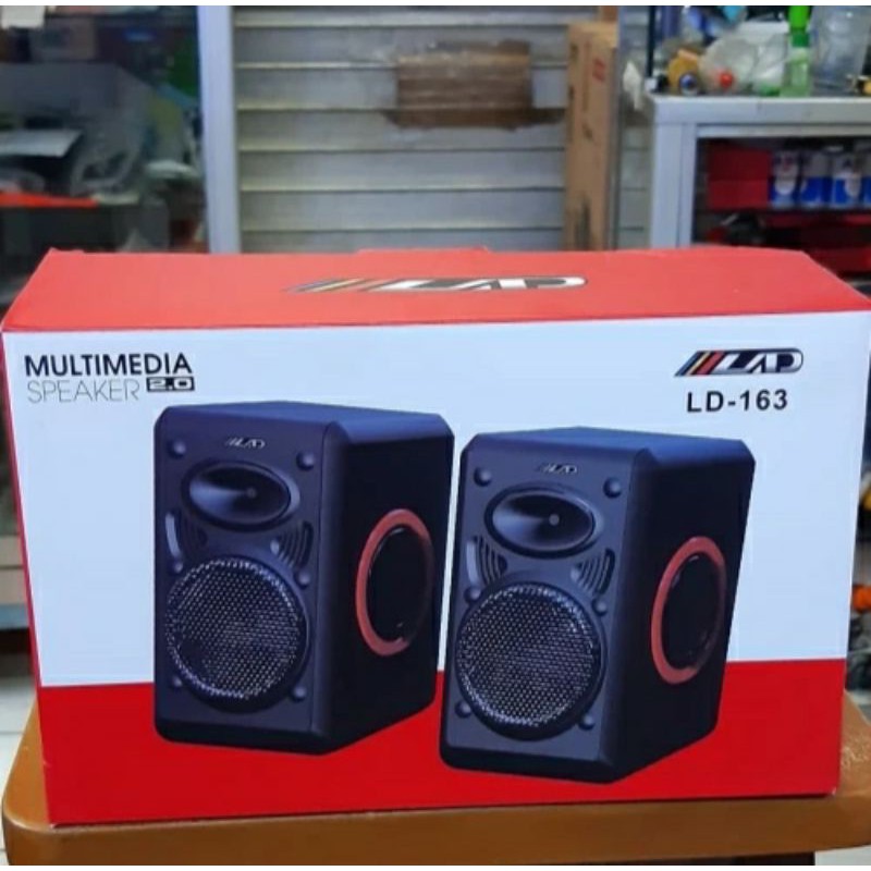 Speaker aktif stereo mini mega bass gaming 3D for komputer HP LAD LD163