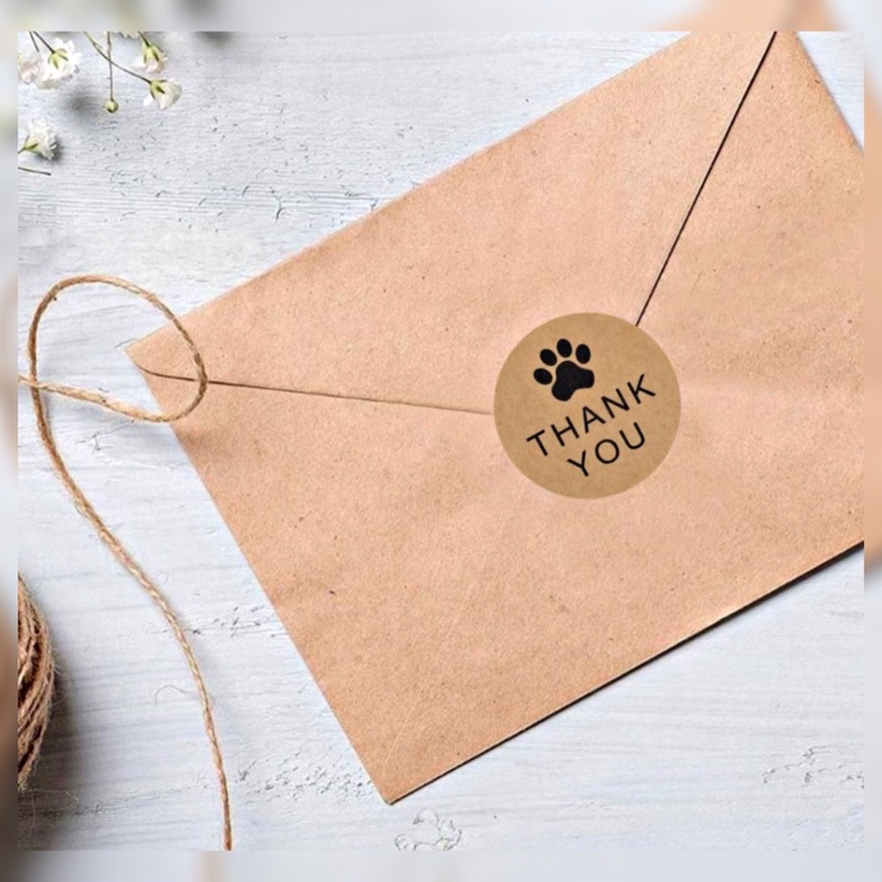 

[ BUKAN 1 ROLL!!!! ] Sticker Thank You Kraft Series / Stiker Label / Stiker Ucapan Terima Kasih