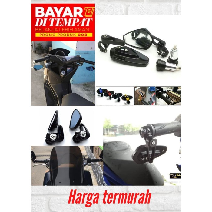 COD [PROMO] SPION JALU OVAL BLACK VND UNIVERSAL BUAT SEMUA MOTOR