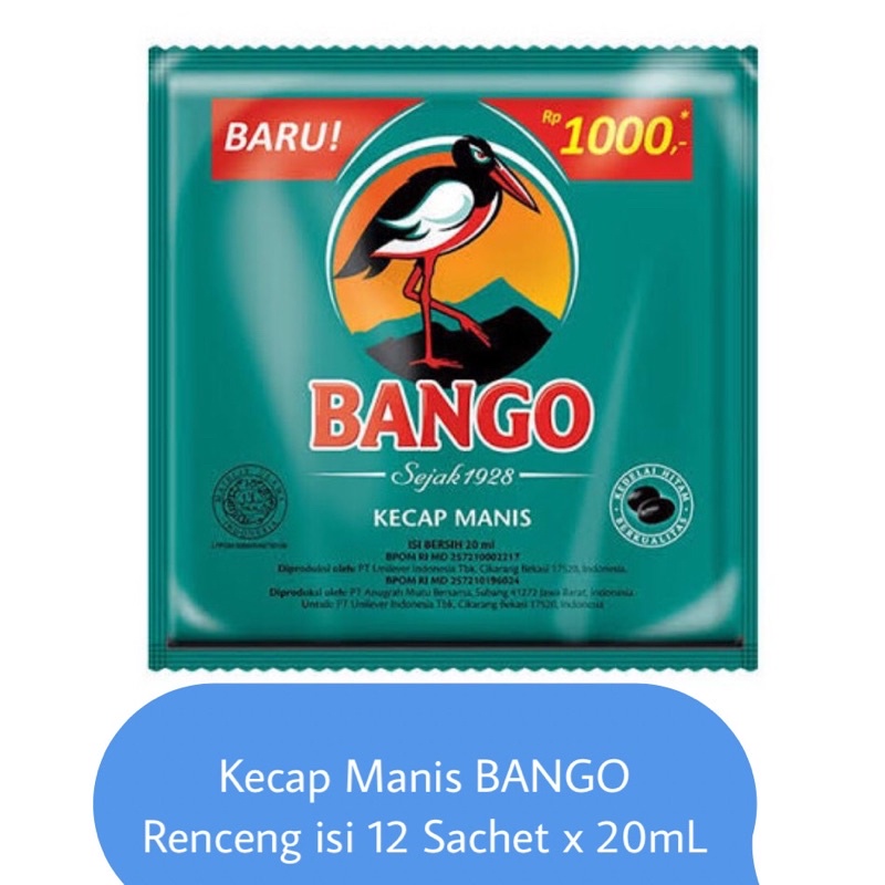 Kecap Manis BANGO Renceng isi 12 x 20mL