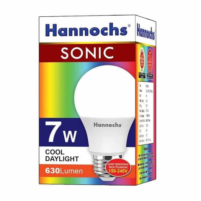 Hannochs - Lampu LED Sonic - 3 watt - 25 Watt Cahaya Putih