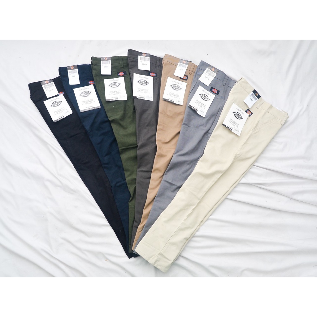 -WS- Celana Chino Panjang Pria Slimfit Pensil Dickies The Original Outfit [All Varian Warna]