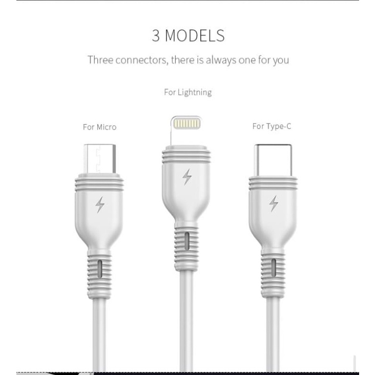 KABEL DATA GOLF GC-75 EASY TO CHARGING USB CABLE 2A MICRO DAN TYPE C