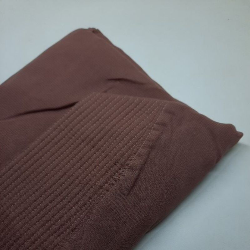 SALE Hijab Khimar livia alifa 2 layer oval / Jilbab 2 layer-Standar Mocca