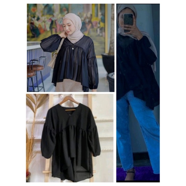 nirra blouse outer lengan balon