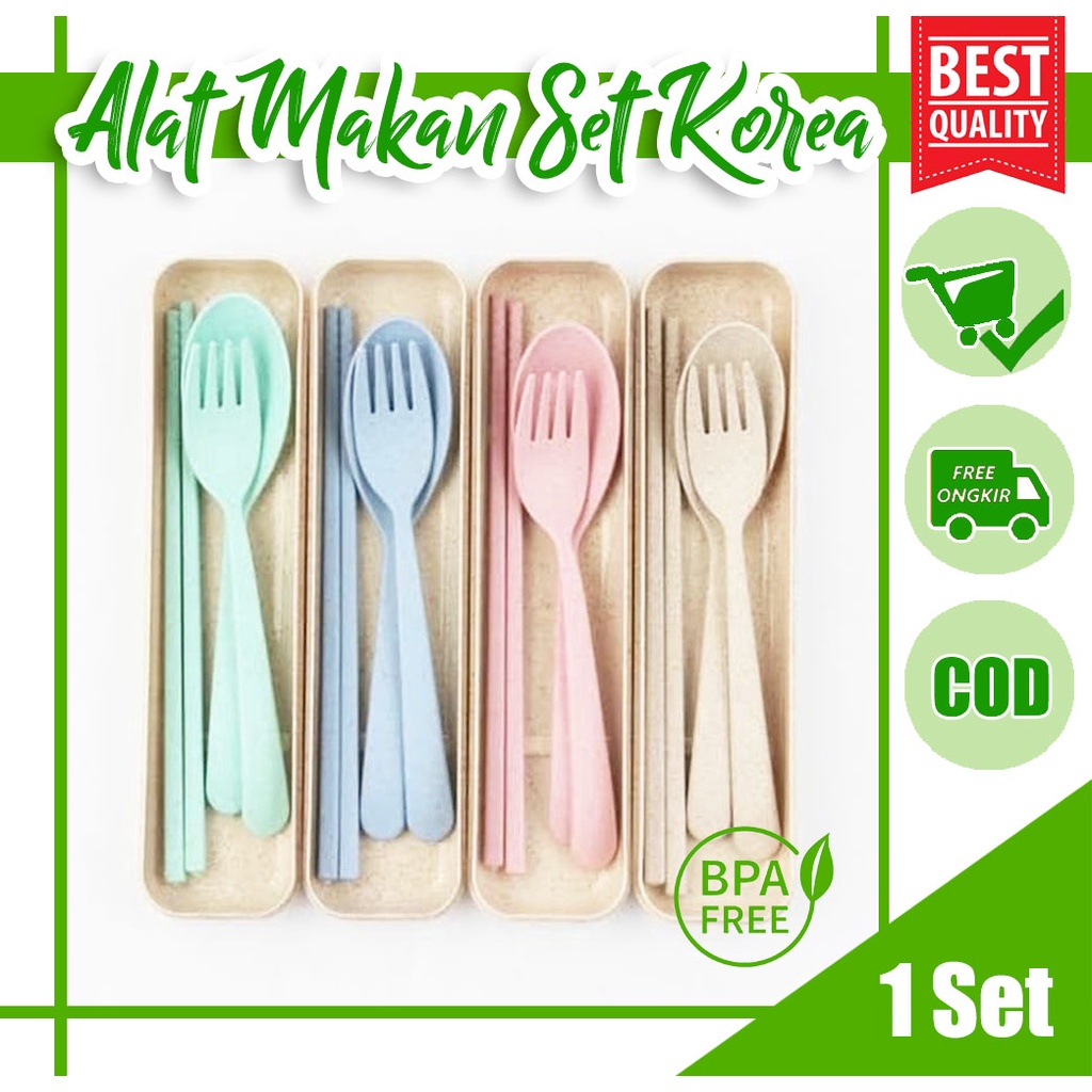 SENDOK SET KOREA / SOUVENIR JOGJA SENDOK GROSIR / SENDOK TRAVEL / SENDOK PLASTIK