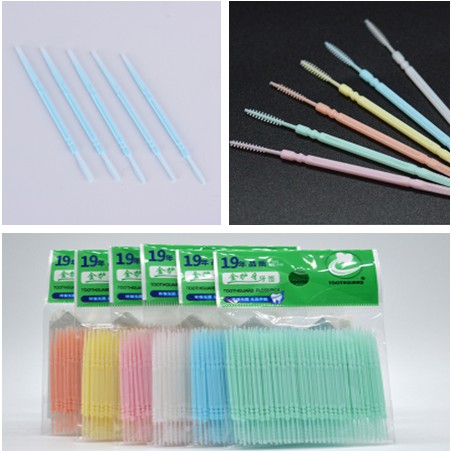 【COD】FLID 100Pcs Tusuk Gigi Dental Plastik 2 Sisi Interdental