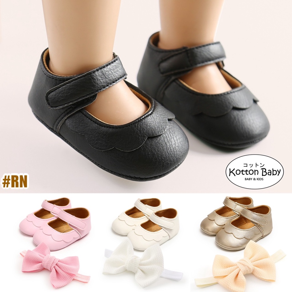 (free headband) 0-18m SEPATU BAYI ANAK SHOES PEREMPUAN CASUAL GAUL CATALOG RMRS RN