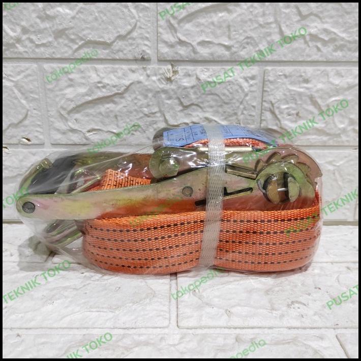 Ratchet Tie Down 2" X 10 M - Tali Ikat Barang - Tali Pengikat Barang