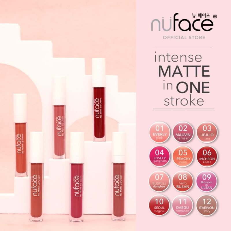 NUFACE Nu Matte Lip Cream | Lipcream Sensasi Caramel Warna Intense Tahan Lama