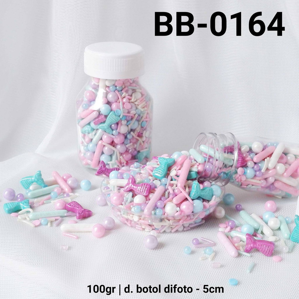 

BB-0164 Sprinkles sprinkle sprinkel 100gr 100 gram ekor duyung pastel yamama baking grosir murah sprinkles cake dekorasi mutiara trimit decoration story sprinklestory sprinklesstory sprinkle story yamama baking