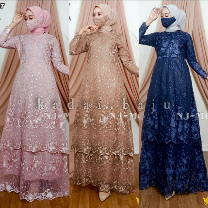 GAMIS PESTA - KEBAYA MODERN - GAMIS MELAYU - BY NJ