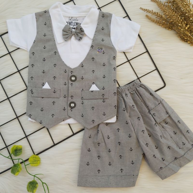 Baju Setelan Tuxedo Anak cowok baju celana bayi cowok murah bagus adem