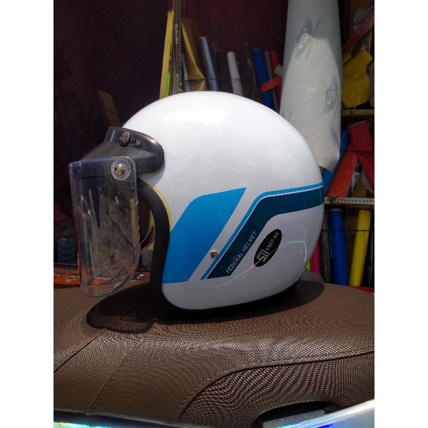 HELM GL SERIES + KACA DATAR INJAK SNI
