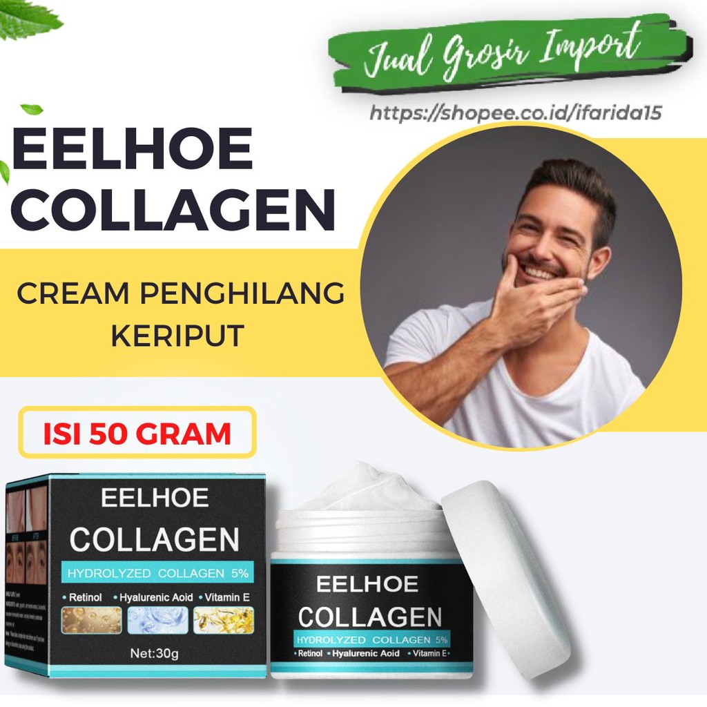 EELHOE COLLAGEN Pelembut Penipis Kerut Wajah dan Kantong Mata Instan