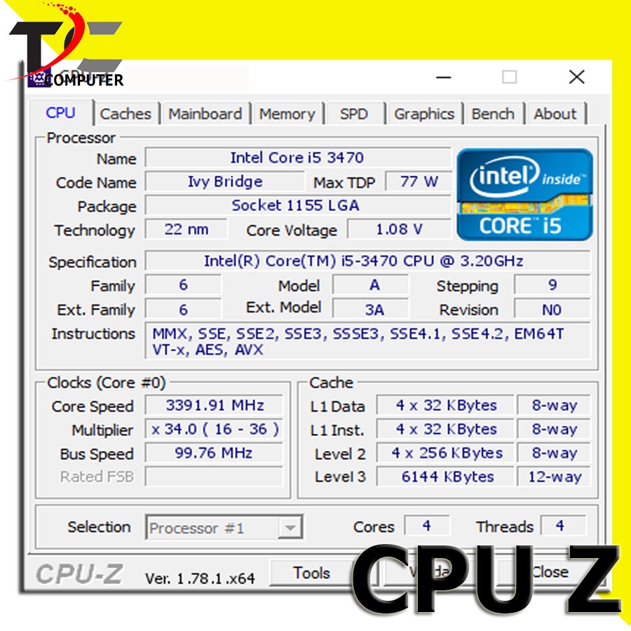 Processor Intel Core i5-3470  Plus FAN INTEL