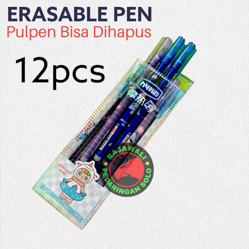 

PULPEN BISA DIHAPUS ERASABLE PEN 12pcs PENA DIHAPUS