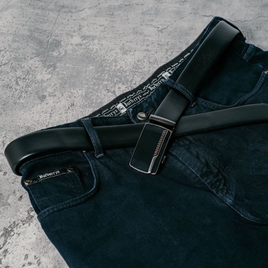 Ikat Pinggang / Gesper Pria Cowok Laki Kulit Asli Kepala Rel Import - Code : AMT 40