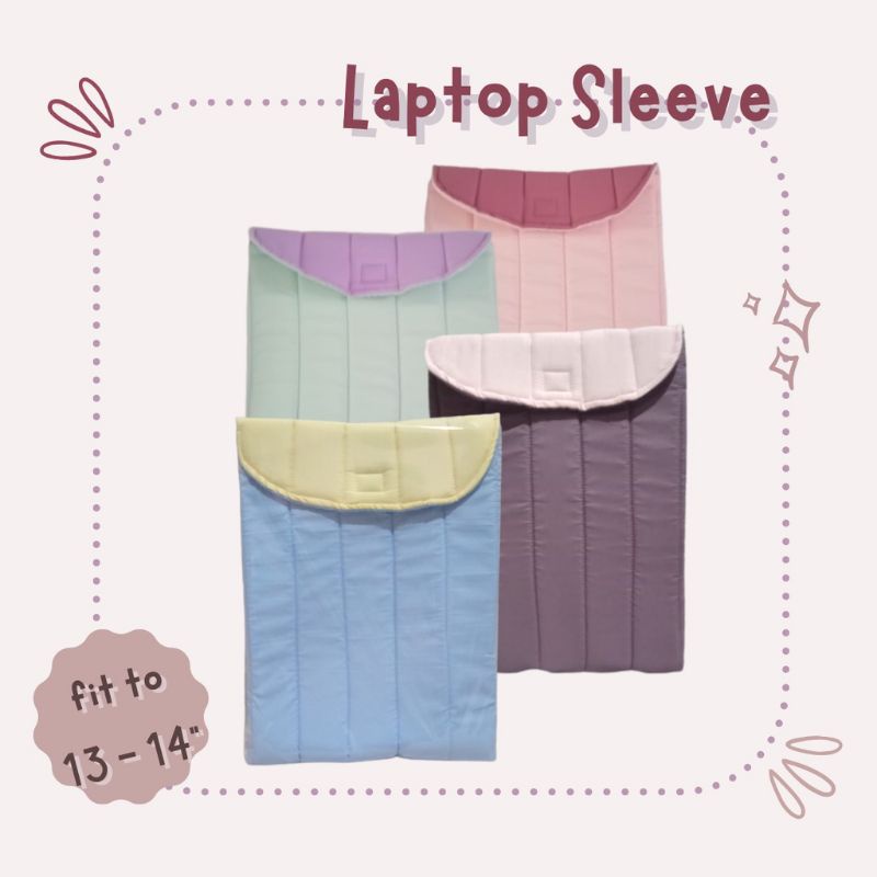 Laptop Sleeves Candy Puff Series by Wearing Basita (Tas Laptop/ Case Laptop/ Cas Ipad/ Puffy Mufy)