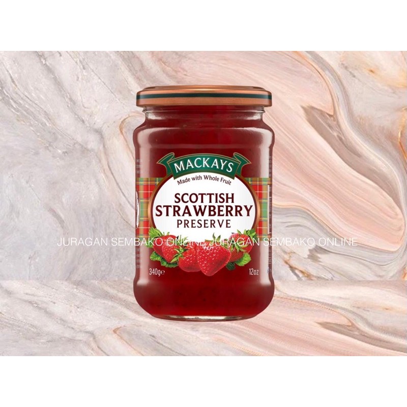 (JSO) Mackays Scottish Strawberry JAM 340gr / Selai Strawberry ASLI ORIGINAL