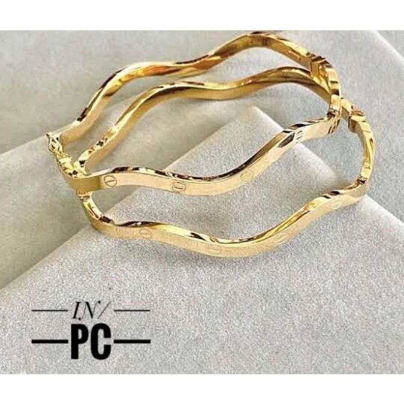 Titanium gelang wanita cantik 122