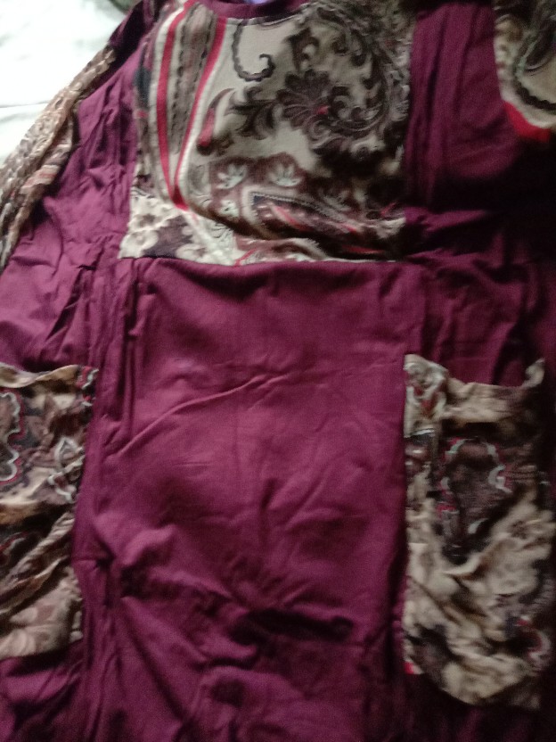 Gamis Batik Reverie 31 Maroon Motif By Ifa