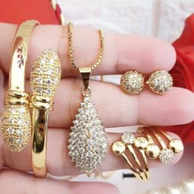 set perhiasan wanita xuping lapis ema 18k 0806