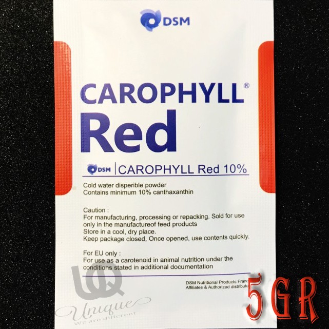 ORIGINAL CAROPHYLL RED (Canthaxanthin) Pigmen warna Pewarna Alami 5gr