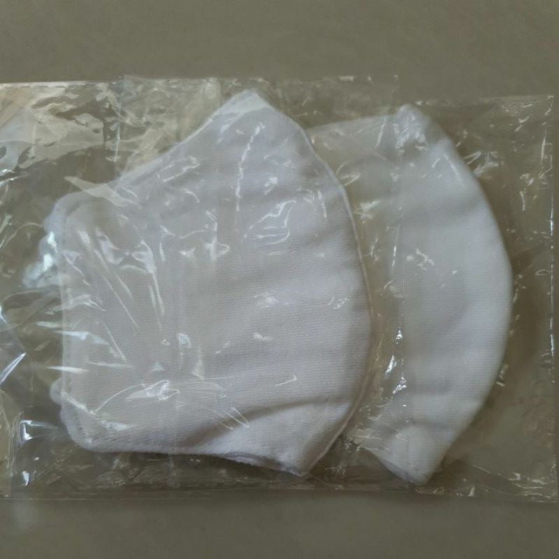 Masker Kain Polos warna Putih