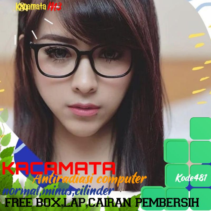 kacamata lensa antiradiasi computer tv hp laptop bisa normal minus plus cilinder tergantung permintaan sampai minus 5 cyl 2 harga masih sama tulis saja pesanan kaka di catatan saat order free box lap cairan pembersih kode 481 size56-16-140