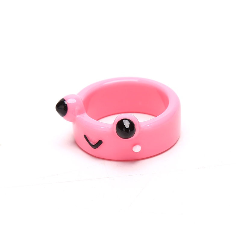 Cincin Bentuk Hewan Katak Bahan Polymer Clay Resin