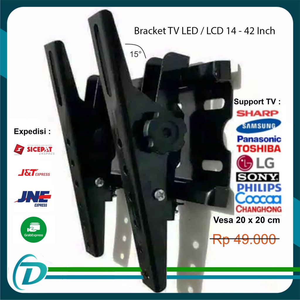 Bracket TV LED Universal - Bracket TV LCD 14 - 42 Inch - Rak TV