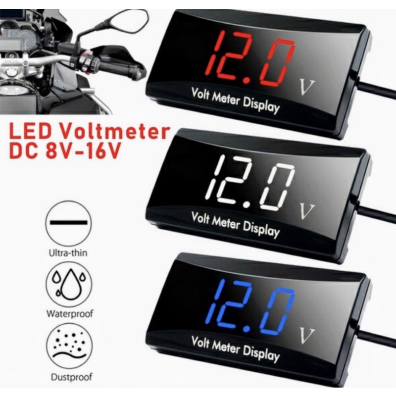 Volt Meter / Voltmeter digital Silm Waterproof Model import
