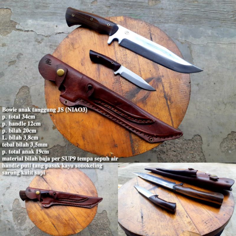 Pisau Bowie survival outdoor dan pisau kecil