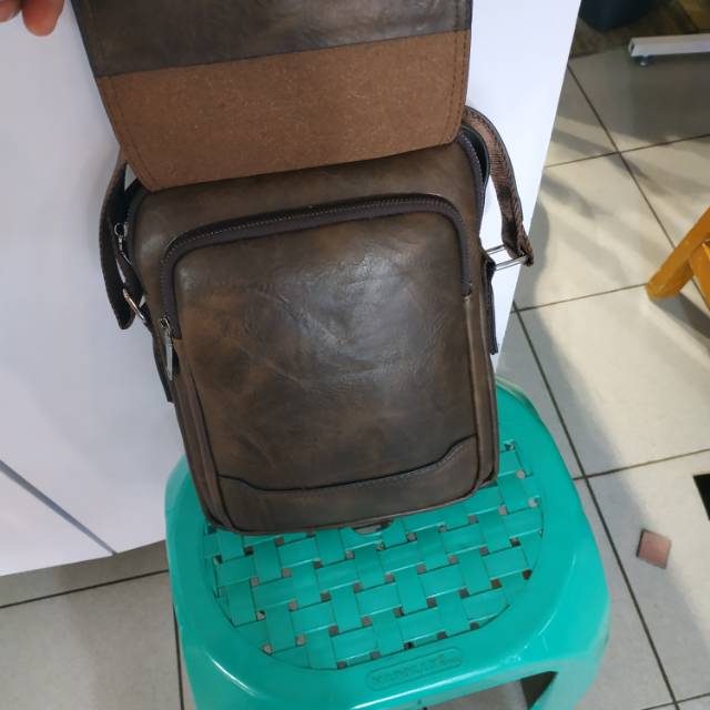 Tas kulit selmpang dan tenteng pria