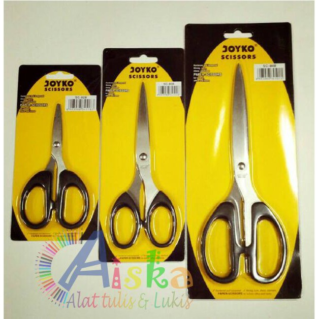 

Gunting Joyko / Scissors Ukuran Kecil, Sedang, Besar (Gunting kertas, kain, plastik)