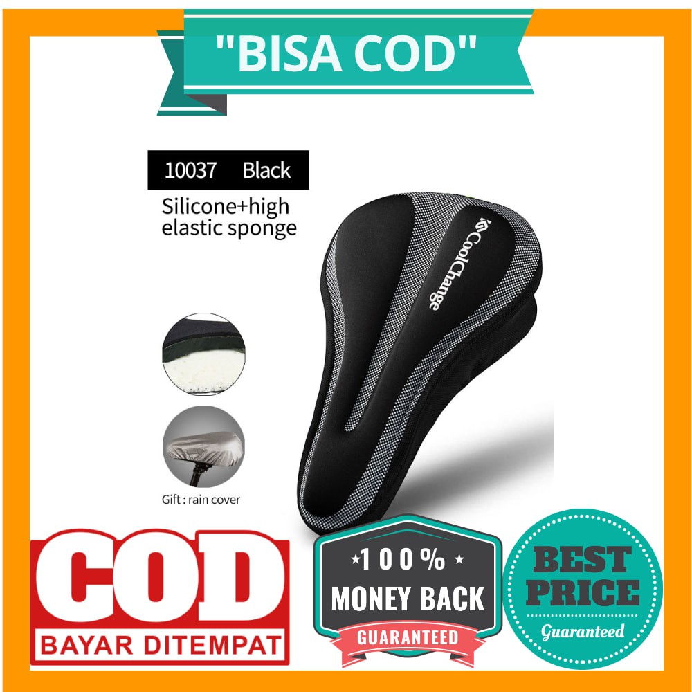 BISA COD CoolChange Cover Jok Sepeda Memory Sponge Cushion - 1037 - Black