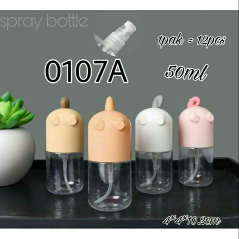 Botol Spray 50 ml Tutup Lucu / Botol Spray Lucu / Hand Sanitizer Cair