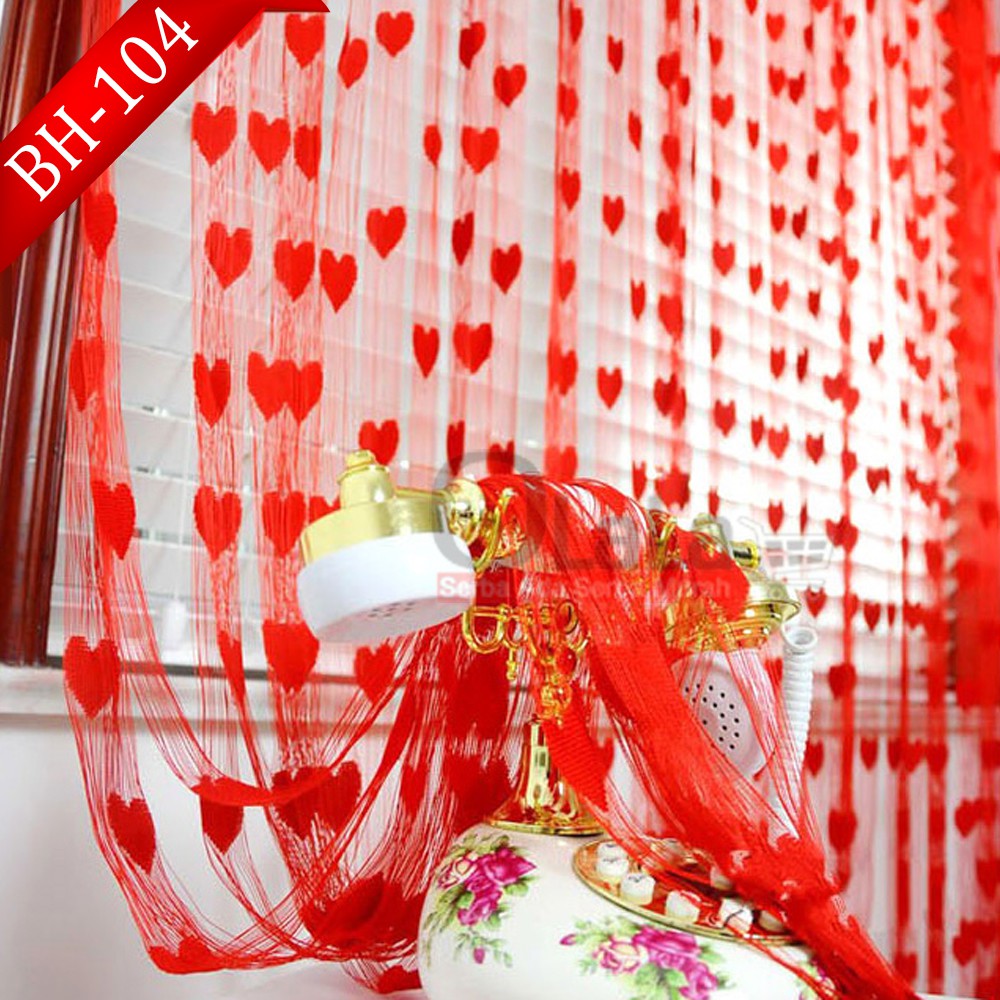 Tirai Benang Motif Love dan kupu kupu Tirai Pintu Tirai Benang Motif Love dan kupu kupu Tirai Pintu