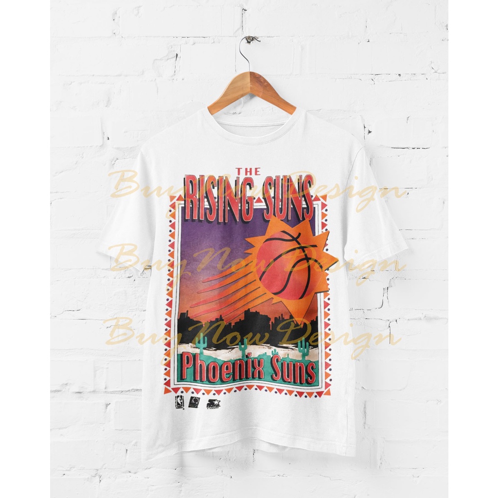 Kaos NBA The Rising Suns, Phoenix Suns Logo Premium T Shirt