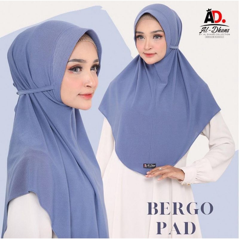 ORI ALDHANS HIJAB BERGO PED TALI POLOS PREMIUM ORIGINAL AL DHANS AD JILBAB KERUDUNG BERGO PET ALDHAN