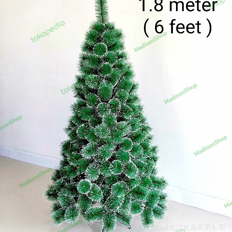 Ready Pohon Natal Jarum Pinus Murah Pohon Natal Putih Bintik Salju