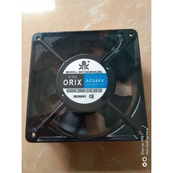 FAN AC ORIX 12CM + Jaring Besi Ball Bearing Kipas AC