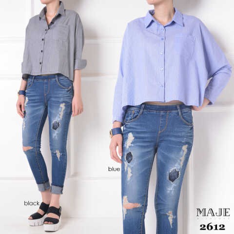 MAJE 2612 6a Blus Import / Blus Motif Garis